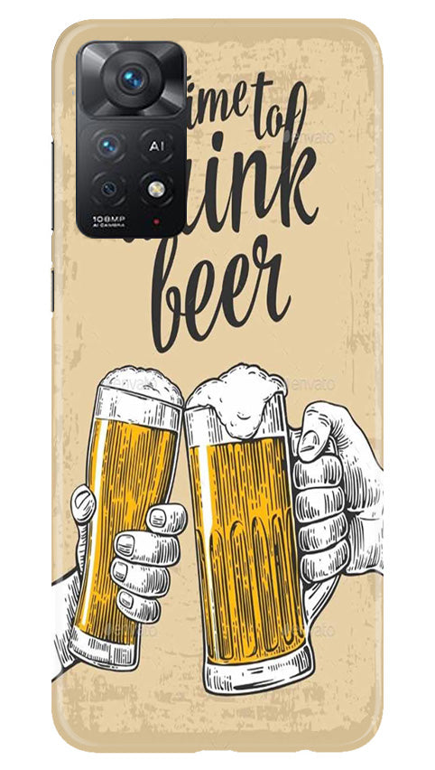 Drink Beer Mobile Back Case for Redmi Note 11 Pro 5G (Design - 290)