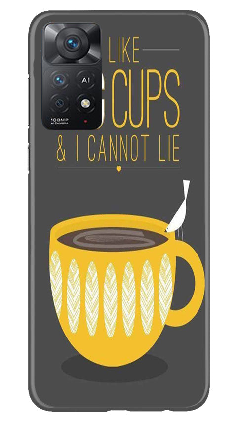 Big Cups Coffee Mobile Back Case for Redmi Note 11 Pro 5G (Design - 312)