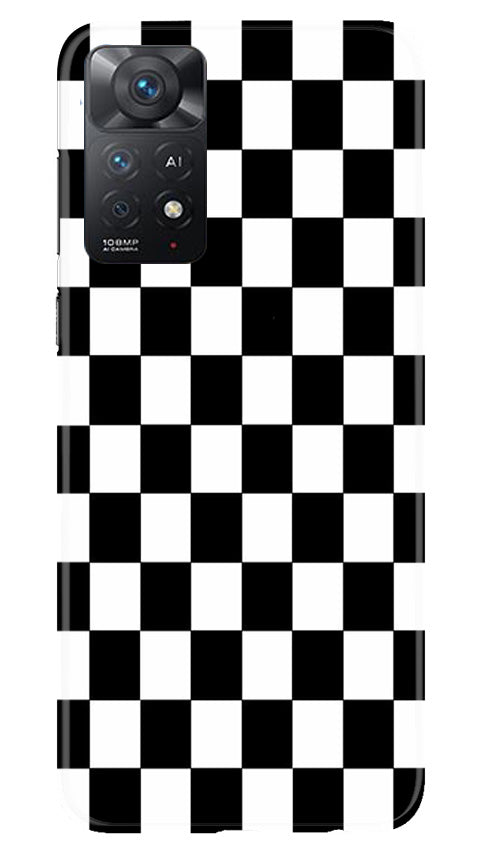 Black White Boxes Mobile Back Case for Redmi Note 11 Pro 5G (Design - 331)