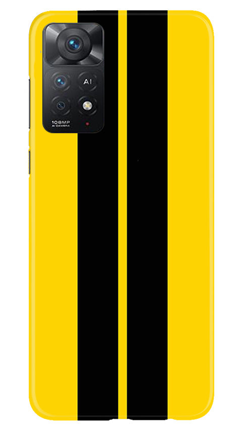 Black Yellow Pattern Mobile Back Case for Redmi Note 11 Pro 5G (Design - 336)