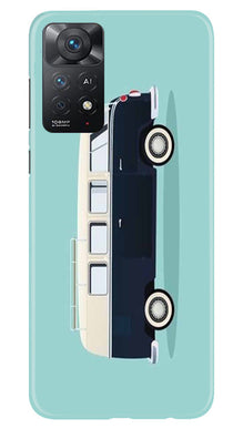 Travel Bus Mobile Back Case for Redmi Note 11 Pro 5G (Design - 338)