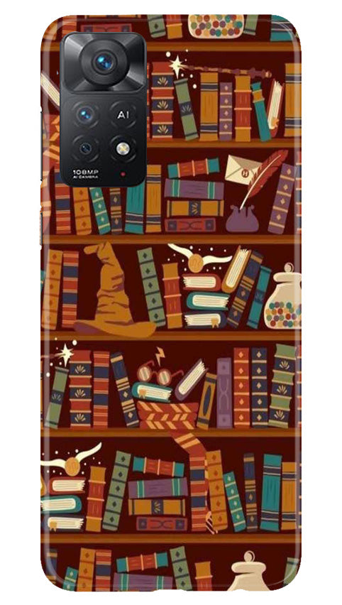 Book Shelf Mobile Back Case for Redmi Note 11 Pro 5G (Design - 348)