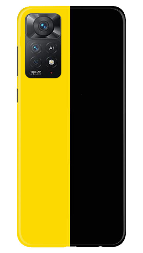 Black Yellow Pattern Mobile Back Case for Redmi Note 11 Pro 5G (Design - 354)