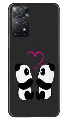 Panda Love Mobile Back Case for Redmi Note 11 Pro 5G (Design - 355)