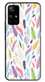 Colorful Feathers Metal Mobile Case for Redmi Note 11T   (Design No -06)