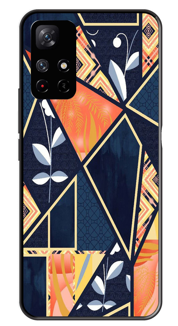 Marble Design Metal Mobile Case for Redmi Note 11T   (Design No -07)