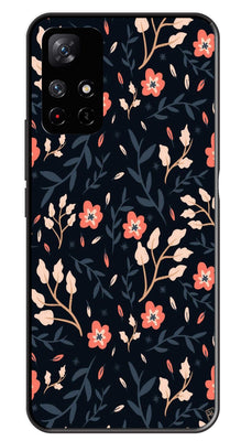 Floral Pattern Metal Mobile Case for Redmi Note 11T