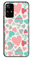 Hearts Pattern Metal Mobile Case for Redmi Note 11T   (Design No -22)