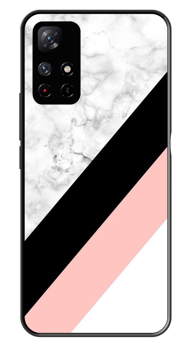 Marble Design Metal Mobile Case for Redmi Note 11T   (Design No -24)