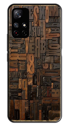 Alphabets Metal Mobile Case for Redmi Note 11T