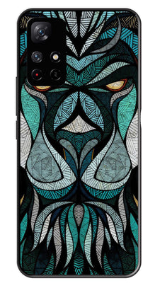 Lion Pattern Metal Mobile Case for Redmi Note 11T