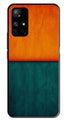 Orange Green Pattern Metal Mobile Case for Redmi Note 11T   (Design No -45)