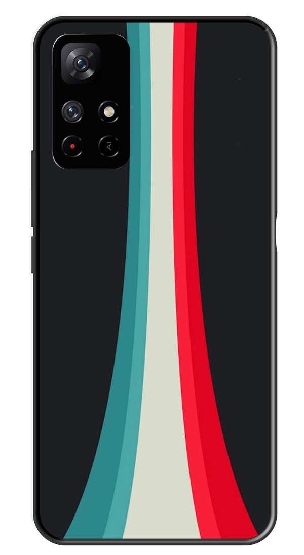 Modern Art Colorful Metal Mobile Case for Redmi Note 11T   (Design No -48)