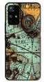 Map Design Metal Mobile Case for Redmi Note 11T   (Design No -54)