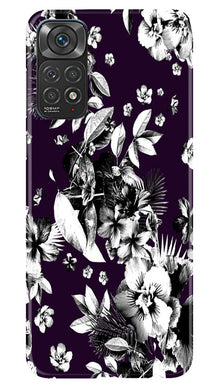 white flowers Mobile Back Case for Redmi Note 11s (Design - 7)