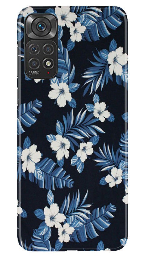 White flowers Blue Background2 Case for Redmi Note 11s