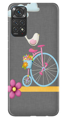 Sparron with cycle Mobile Back Case for Redmi Note 11s (Design - 34)