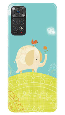Elephant Painting Mobile Back Case for Redmi Note 11s (Design - 46)
