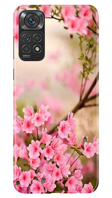 Pink flowers Mobile Back Case for Redmi Note 11s (Design - 69)