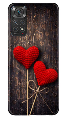 Red Hearts Mobile Back Case for Redmi Note 11s (Design - 80)
