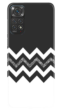Black white Pattern2Mobile Back Case for Redmi Note 11s (Design - 83)