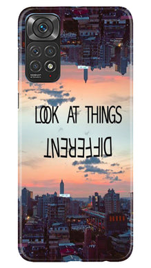 Look at things different Mobile Back Case for Redmi Note 11s (Design - 99)