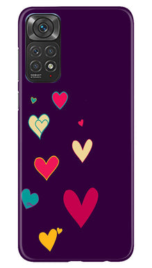 Purple Background Mobile Back Case for Redmi Note 11s  (Design - 107)