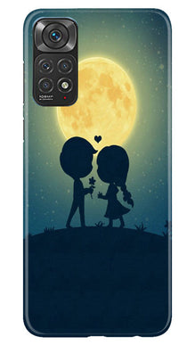 Love Couple Mobile Back Case for Redmi Note 11s  (Design - 109)