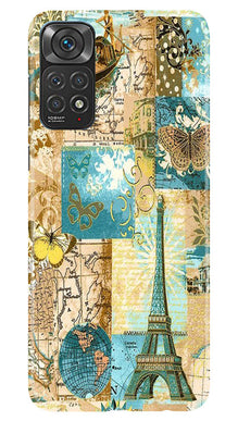 Travel Eiffel Tower Mobile Back Case for Redmi Note 11s (Design - 175)