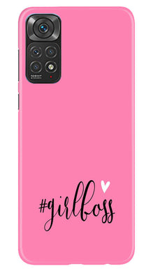 Girl Boss Black Mobile Back Case for Redmi Note 11s (Design - 237)