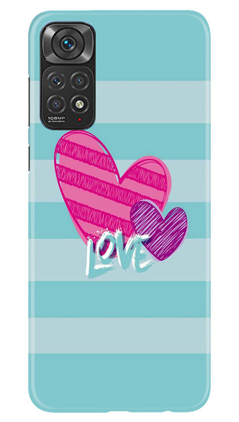 White Heart Case for Redmi Note 11s (Design No. 260)