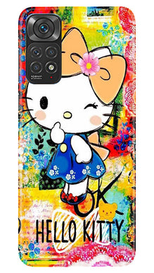 Hello Kitty Mobile Back Case for Redmi Note 11s (Design - 321)