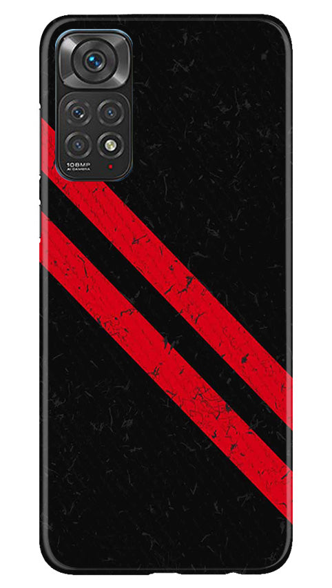 Black Red Pattern Mobile Back Case for Redmi Note 11s (Design - 332)