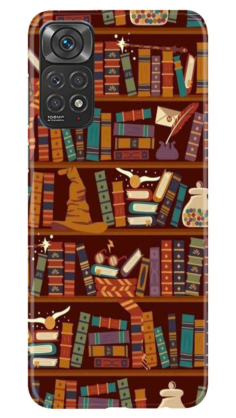 Book Shelf Mobile Back Case for Redmi Note 11s (Design - 348)