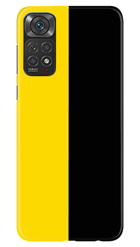 Black Yellow Pattern Mobile Back Case for Redmi Note 11s (Design - 354)