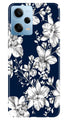 White flowers Blue Background Case for Redmi Note 12 Pro 5G