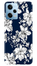 White flowers Blue Background Case for Poco X5 5G