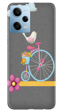 Sparron with cycle Mobile Back Case for Redmi Note 12 5G (Design - 34)