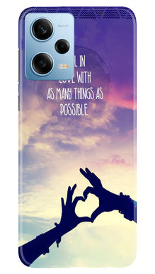 Fall in love Mobile Back Case for Redmi Note 12 5G (Design - 50)