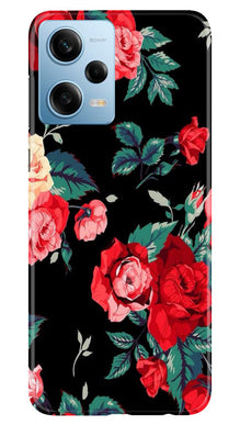 Red Rose2 Mobile Back Case for Redmi Note 12 5G (Design - 81)