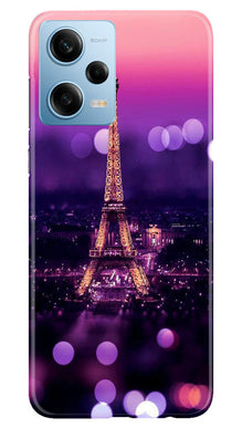 Eiffel Tower Mobile Back Case for Redmi Note 12 5G (Design - 86)