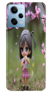 Cute Girl Mobile Back Case for Redmi Note 12 5G (Design - 92)