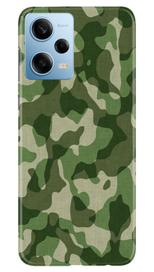 Army Camouflage Mobile Back Case for Redmi Note 12 5G  (Design - 106)