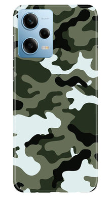 Army Camouflage Mobile Back Case for Redmi Note 12 5G  (Design - 108)
