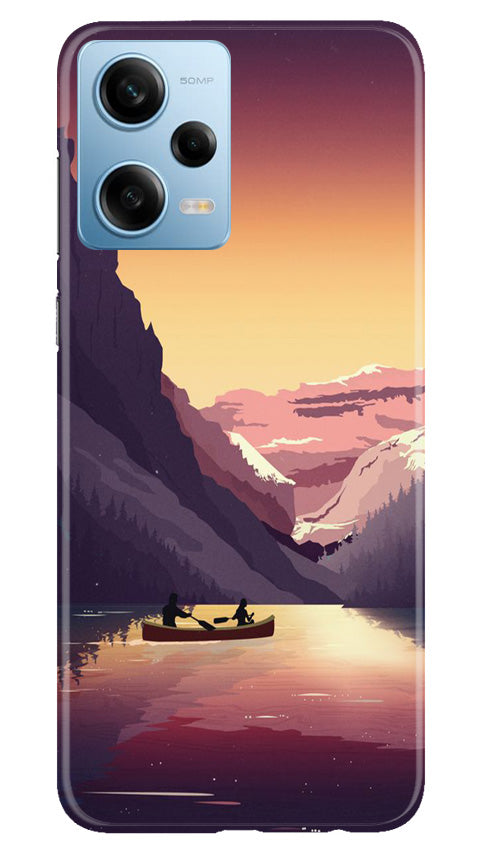 Mountains Boat Case for Redmi Note 12 5G (Design - 150)