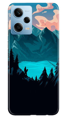 Mountains Mobile Back Case for Redmi Note 12 5G (Design - 155)
