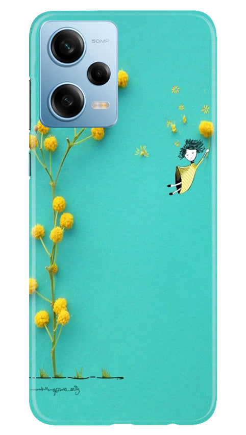 Flowers Girl Case for Redmi Note 12 Pro 5G (Design No. 185)