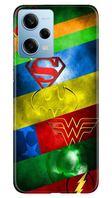 Superheros Logo Mobile Back Case for Redmi Note 12 5G (Design - 220)