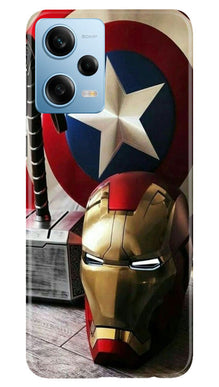 Ironman Captain America Mobile Back Case for Redmi Note 12 5G (Design - 223)