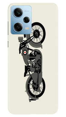 MotorCycle Mobile Back Case for Redmi Note 12 5G (Design - 228)
